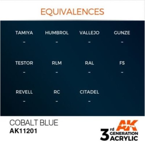 Фарби AK AK Interactive TM Акрилова фарба COBALT BLUE METALLIC - КОБАЛЬТОВИЙ СИНІЙ МЕТАЛІК : INK АК-Interactive AK11201