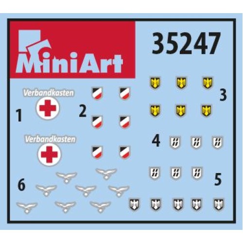 Набори деталіровки Збірна модель 1:35 Набір німецька піхотна зброя та спорядження Miniart 35247