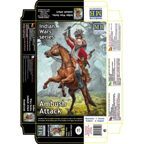 Фігури та мініатюри Збірна модель 1:35 Фігури серія "Індейські війни" - "Атака із засідки" MasterBox 35248