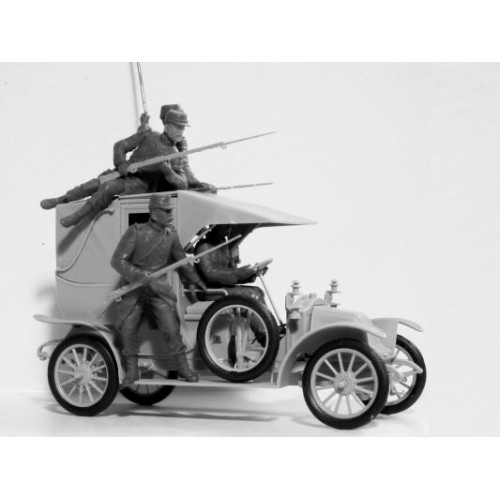 Авто-мото Машина такси с французской пехотой, "Битва Марни" (1914) 1:35