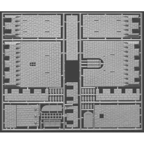 Строения и элементы Сборная модель 1:72 Средневековый замок МиниАрт 72005