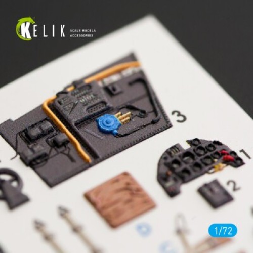 Декали BF109 G-10 3D декаль интерьер для комплекта FineMolds 1:72 КЕЛИК K72010