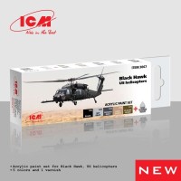 Набір акрилових фарб для американських вертольотів Black Hawk ICM 3067