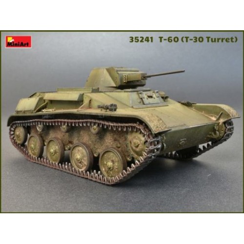 Бронетехніка та артилерія Збірна модель 1:35 Танк Т-60 (Т-30 башта) з інтер'єром Miniart 35241