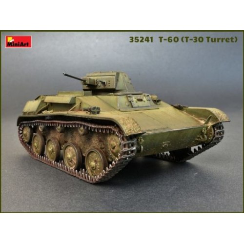 Бронетехніка та артилерія Збірна модель 1:35 Танк Т-60 (Т-30 башта) з інтер'єром Miniart 35241