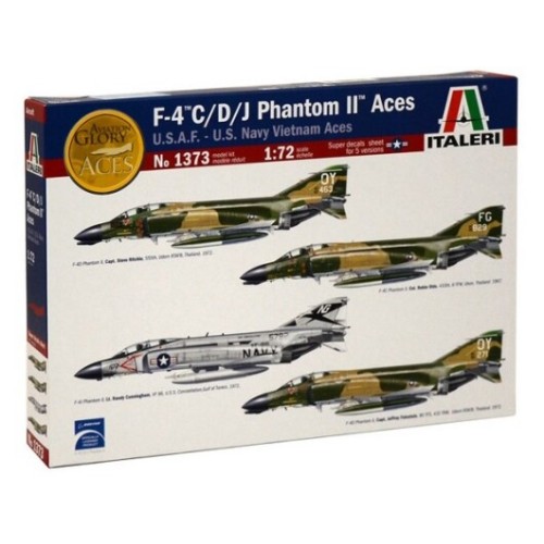 Збірна модель літака Збірна модель 1:72 Літак F-4 C:D:J Phantom II Aces Italeri 1373 1:72