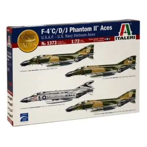 Збірна модель літака Збірна модель 1:72 Літак F-4 C:D:J Phantom II Aces Italeri 1373 1:72