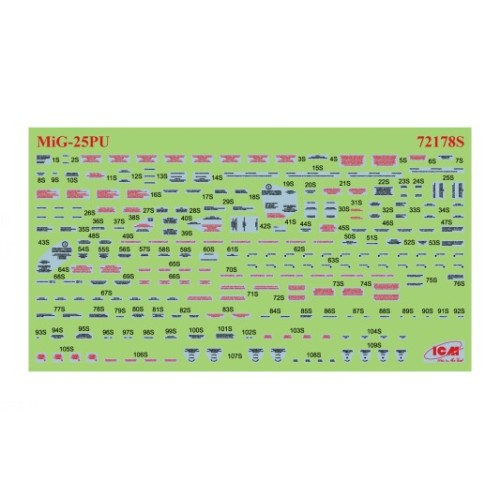 Збірна модель літака Збірна модель 1:72 літак МіГ-25ПУ, Радянський навчальний літак ICM 72178 1:72