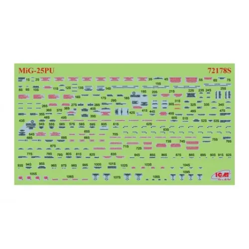 Збірна модель літака Збірна модель 1:72 літак МіГ-25ПУ, Радянський навчальний літак ICM 72178 1:72