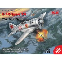 Сборная модель 1:48 Самолет И-16 тип 24 ICM 48097