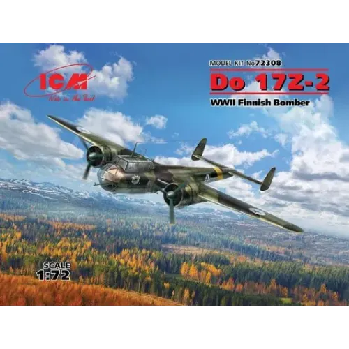 Збірна модель літака Збірна модель 1:72 Літак Dornier Do-17Z-2 (Фінський) ICM 72308 1:72