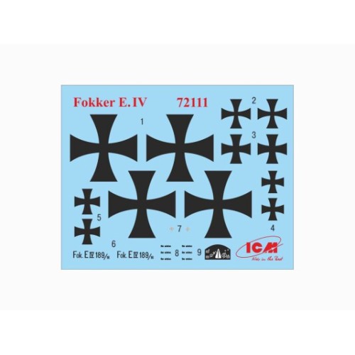 Сборная модель самолета Сборная модель 1:72 Самолет Фоккер Е.IV ICM 72111 1:72