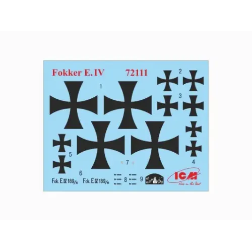Сборная модель самолета Сборная модель 1:72 Самолет Фоккер Е.IV ICM 72111 1:72