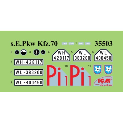 Бронетехника и артиллерия Немецкий военный автомобиль Kfz.70 с пулеметом MG-34, Вторая мировая война