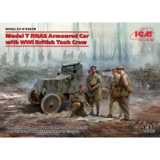 Бронеавтомобиль RNAS Model T с британским танковым экипажем (Первая мировая война)