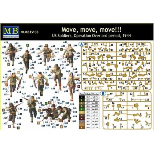 Фігури та мініатюри «Рухайся, рухайся, рухайся!!!» Солдати США, період операції «Оверлорд», 1944 рік»