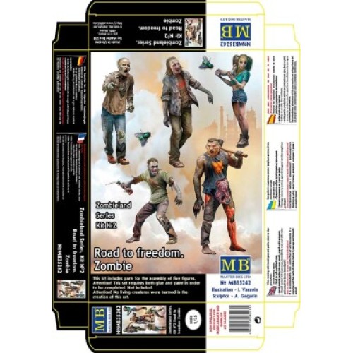 Фігури та мініатюри Збірна модель 1:35 Комплект Zombieland Series № 2 Дорога до волі MasterBox 35242