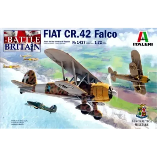 Збірна модель літака Збірна модель 1:72 Літак FIAT CR.42 Falco Italeri 1437 1:72