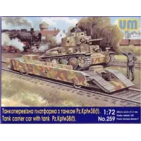 Танкоперевізна платформа з танком Pz. Kpfw38 (т)