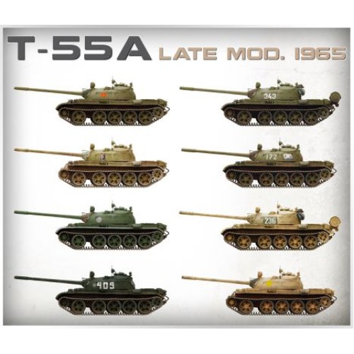 Бронетехніка та артилерія Збірна модель 1:35 Танк Т-55А пізньої модифікації 1965 року з інтер'єром MiniArt 37022