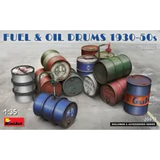 Збірна модель 1:35 Бочки для пального та мастила 1930-50-х років МініАрт 35613
