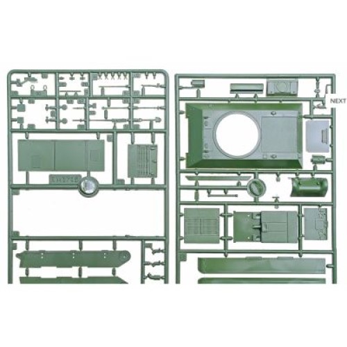 Бронетехника и артиллерия Истребитель танков M10A1 (поздняя версия) с отвалом бульдозера М1 1:72