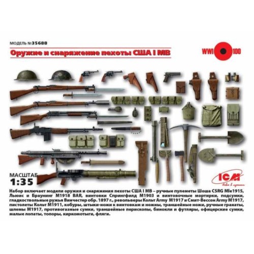 Набори деталіровки Зброя та спорядження піхоти США І СВ