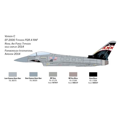 Збірна модель літака Збірна модель 1:72 літак EUROFIGHTER EFA RAF Italeri 1457 1:72
