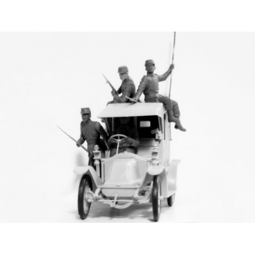 Авто-мото Машина такси с французской пехотой, "Битва Марни" (1914) 1:35