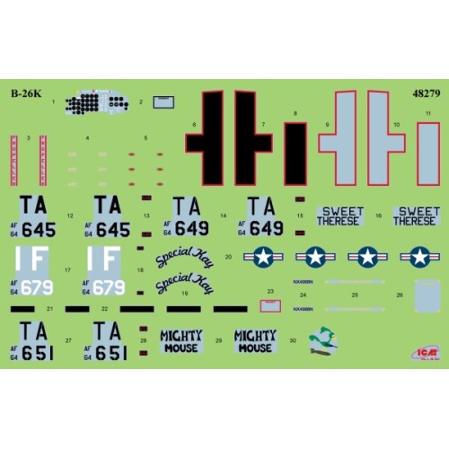 Сборная модель самолета Сборная модель 1:48 Набор Авиабаза Накхон Фаном ICMDS 4804 1:48