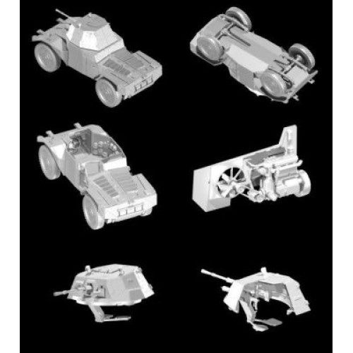 Бронетехника и артиллерия Французский бронеавтомобиль ІІ МВ Panhard 178 AMD-35 (ICM 35373)