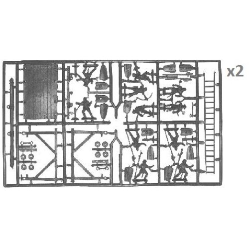 Будівлі та елементи Збірна модель 1:72 Набір Штурм середньовічної фортеці MiniArt 72033