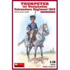 Сборная модель 1:16 Фигура Трубач 1-го Вестфальского Кирасирского Полка 1813 МиниАрт 16033