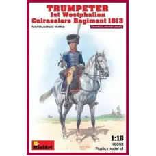 Сборная модель 1:16 Фигура Трубач 1-го Вестфальского Кирасирского Полка 1813 МиниАрт 16033