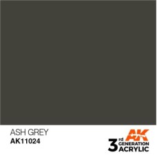 Акрилова фарба ASH GREY – STANDARD : ПОПІЛЬНИЙ СІРИЙ AK-interactive AK11024