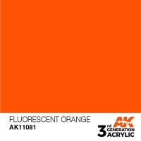 Акрилова фарба FLUORESCENT ORANGE – STANDARD : СЯЮЧИЙ ПОМАРАНЧЕВИЙ AK-interactive AK11081