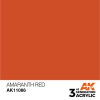 Акрилова фарба AMARANTH RED – STANDARD : (АМАРАНТ) ОКСАМИТОВИЙ ЧЕРВОНИЙ AK-interactive AK11086