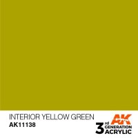 Акрилова фарба INTERIOR YELLOW GREEN – STANDARD : ІНТЕР'ЄРНИЙ ЖОВТО-ЗЕЛЕНИЙ AK-interactive AK11138