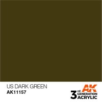 Акрилова фарба US DARK GREEN – STANDARD : АМЕРИКАНСЬКИЙ ТЕМНО-ЗЕЛЕНИЙ AK-interactive AK11157