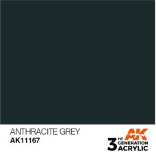 Акрилова фарба ANTHRACITE GREY – STANDARD : АНТРАЦИТОВИЙ СІРИЙ  AK-interactive AK11167