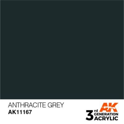 Фарби AK AK Interactive TM Акрилова фарба ANTHRACITE GREY – STANDARD : АНТРАЦИТОВИЙ СІРИЙ AK-interactive AK11167