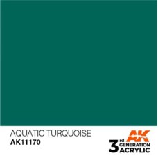 Акрилова фарба AQUATIC TURQUOISE – STANDARD : ВОДНА БІРЮЗА AK-interactive AK11170