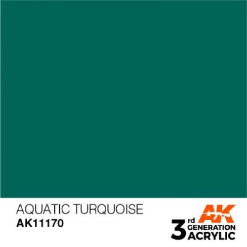 Фарби AK AK Interactive TM Акрилова фарба AQUATIC TURQUOISE – STANDARD : ВОДНА БІРЮЗА AK-interactive AK11170