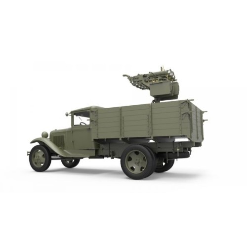 Бронетехника и артиллерия Военный 1,5 тонный грузовик с пулеметом "M-4 Maxim" AA 1:35