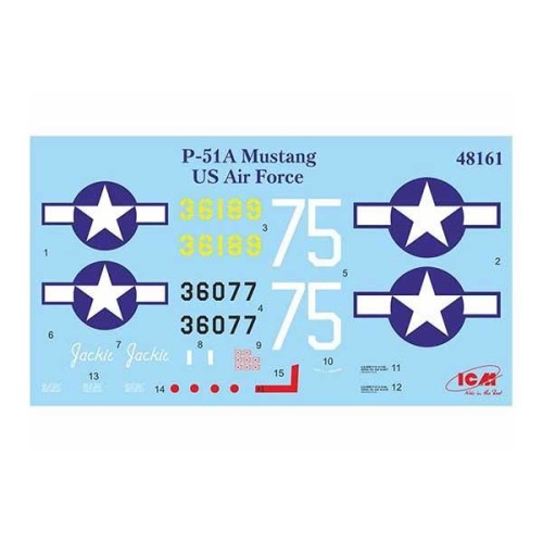 Сборная модель самолета Mustang P-51А 1:48