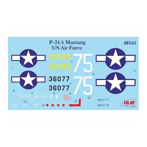 Сборная модель самолета Mustang P-51А 1:48