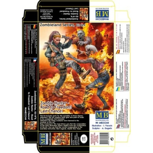 Фігури та мініатюри Збірна модель 1:35 Комплект Zombieland Series комплект №4 Zombie Hunter: Дорога до волі! Останній шанс! MasterBox 35244
