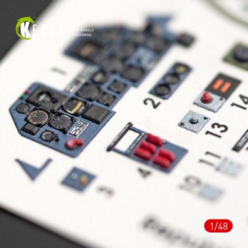 Декалі P-47M "Thunderbolt" 3D декаль інтер'єр для комплекту Tamiya 1:48 KELIK K48014