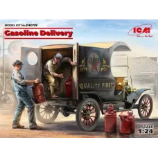 Збірна модель 1:24 Автомобіль доставка бензину модель T 1912 з американськими бензиновими вантажниками ICM 24019