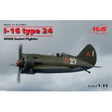 Сборная модель 1:32 Советский истребитель I-16 тип 24 ICM32001